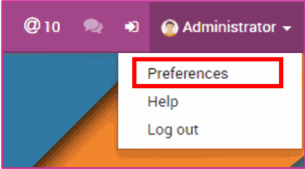 click on preferences